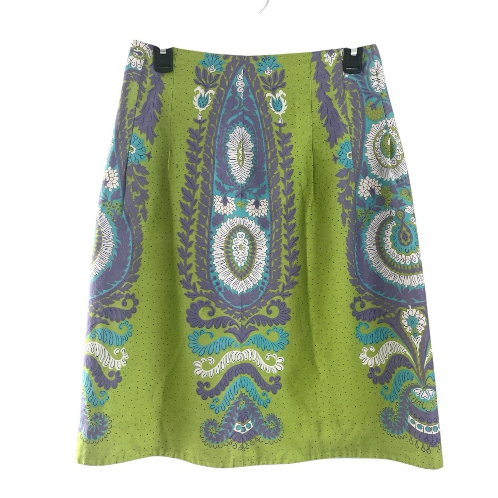 Anthropologie‎ We Love Vera Paisley Colorful A Line Boho Skirt Size 0